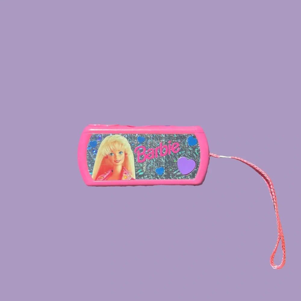 Barbie Pink Toy Camera with Heart Design